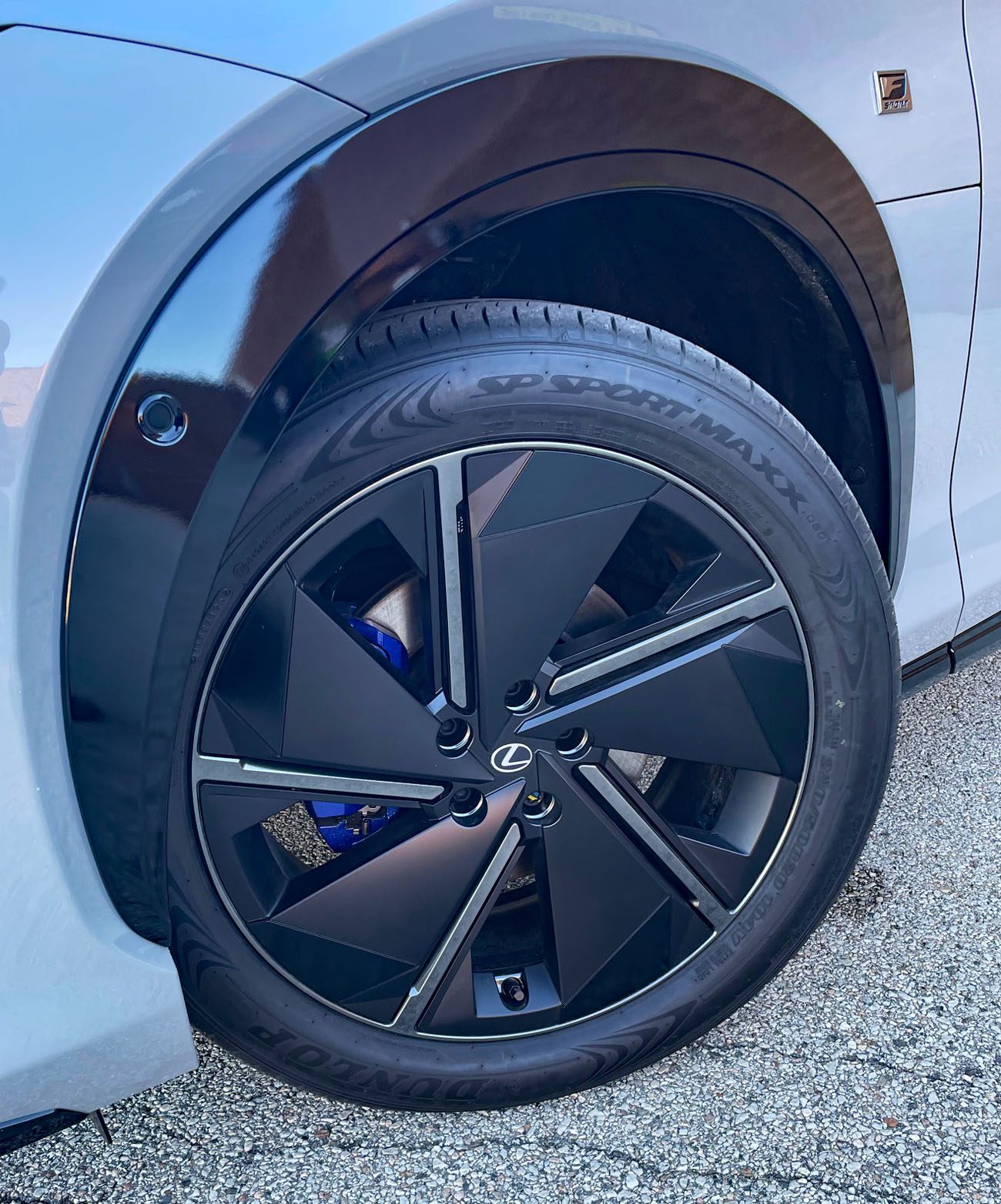 2026 Lexus RZ 500e F Sport in Wind, black wheels,