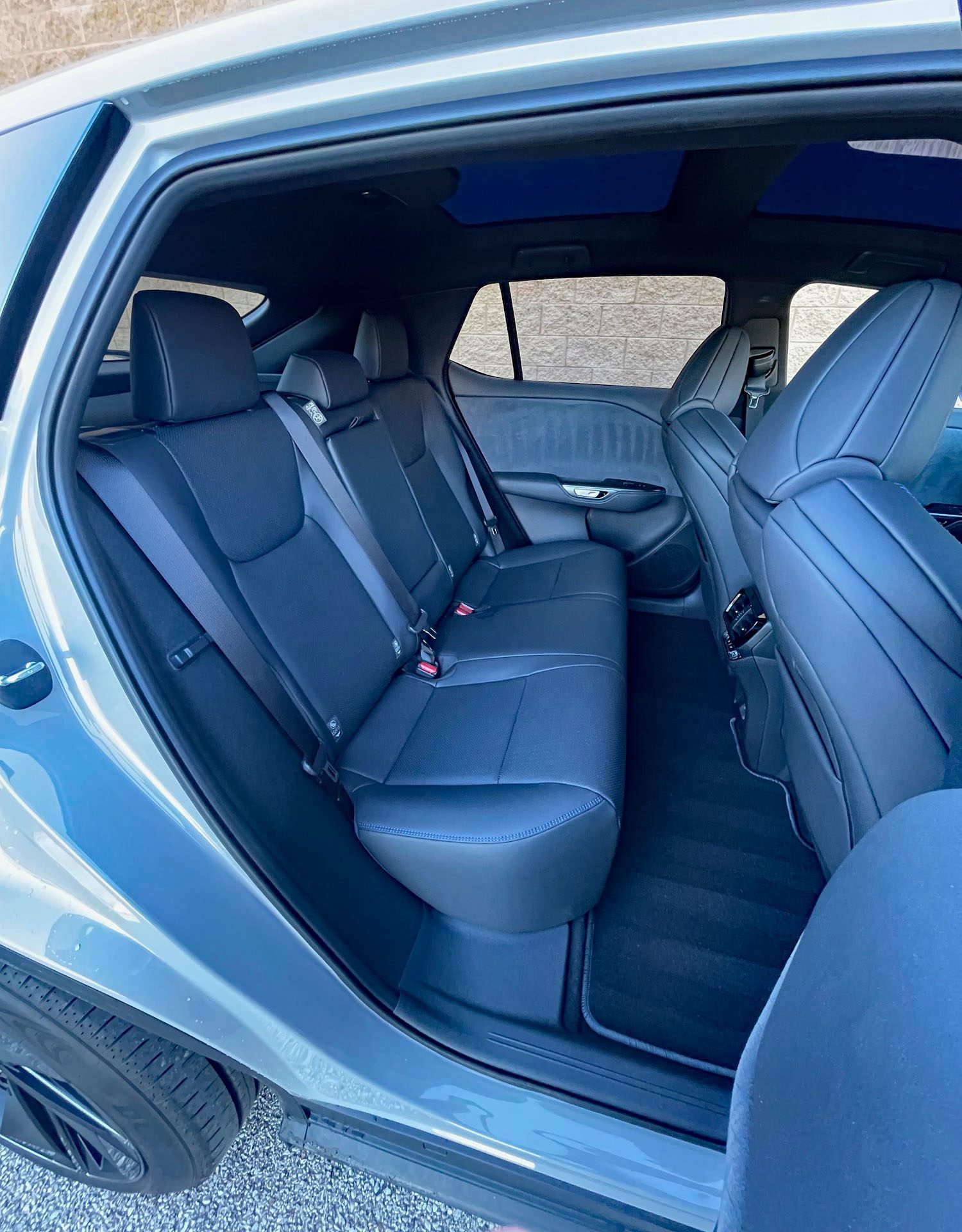 2026 Lexus RZ 500e F Sport in Wind, rear seat, passenger space,