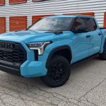 2026 Toyota Tundra TRD Pro in Wave maker with TRD Performance Package, front 3/4 view,
