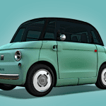 2026 Fiat Topolino, Blue, front 3/4