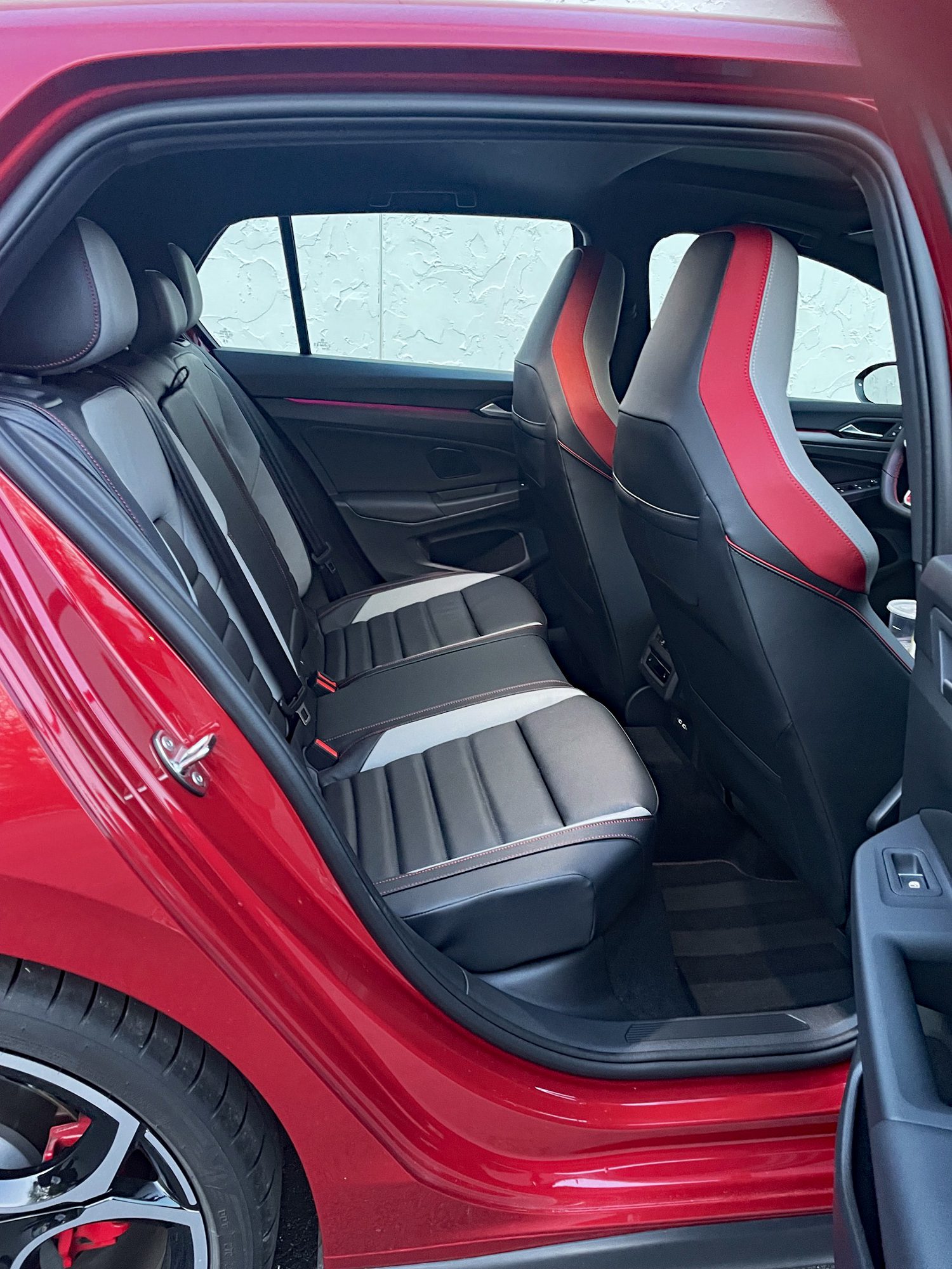 2026 Volkswagen GTI Autobahn in Kings Red, rear seat, rear seat space, passenger space,