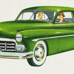 1950 Monarch Sedan, Green, fender skirts,