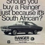 1969 Ranger Ad, South Africa, Black and White,