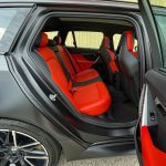 2025 BMW M5 Touring in Frozen Deep Grey, interior, red leather, rear seat space,