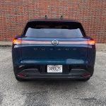 2026 Nissan Murano Platinum in Aurora Blue Pearl, rear view, taillights, brake lights on,