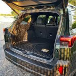 Cargo area, hatch open, 2026 Subaru Outback Wilderness in Deep Emerald Green Pearl