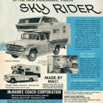 Sky Rider slide-in camper ad, McNamee Coach, Magazine Ad, 1960