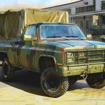 Chevrolet M1008 Pickup, K30 pickup, camouflage,