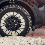 Big Snow Michelin CrossClimate 2 tires 2, on Audi Q5, close up