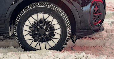 Big Snow Michelin CrossClimate 2 tires 2, on Audi Q5, close up