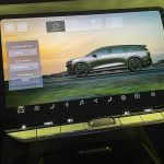 2026 Lucid Gravity Grand Touring in Supernova Bronze, touchscreen, status screen,