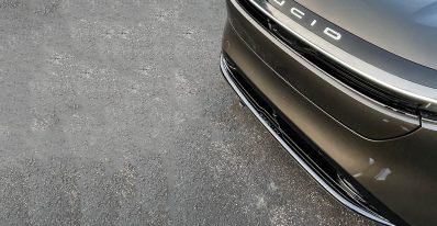 2026 Lucid Gravity Grand Touring in Supernova Bronze< grille detail, grille close-up