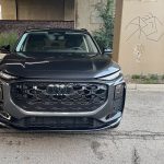 2026 Audi Q3 S Line in Daytona Gray Pearl, front view, grille