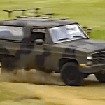 Chevrolet Blazer M1009, at speed,