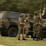 Chevrolet Blazer M1009, with troops,