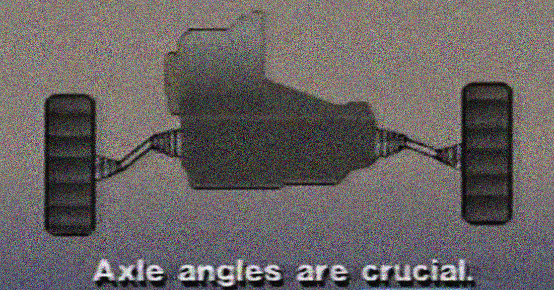 What is torque steer? Half shafts at different angles.