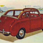 Crosley "Coupe" Red, top down,