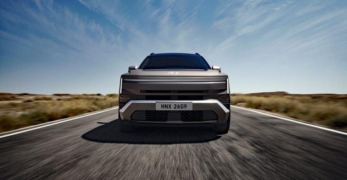 2027 Hyundai Tucson, front view, in motion