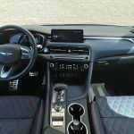 2026 Genesis G70 3.3T Prestige Graphite in Ceres Blue, dashboard, interior, orange trim,