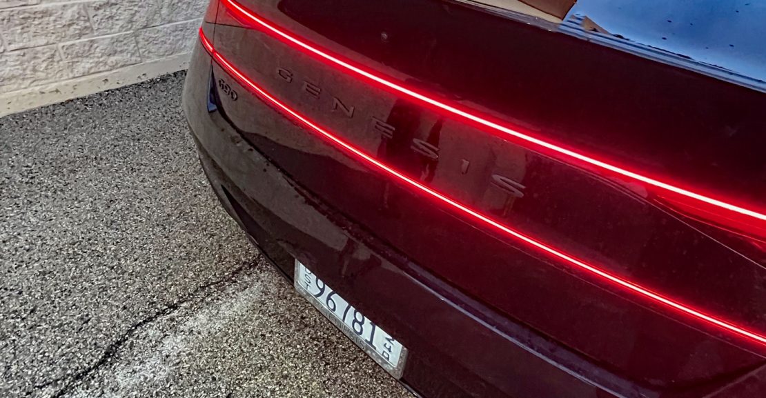 2026 Genesis G90 Prestige Black, taillights detail,
