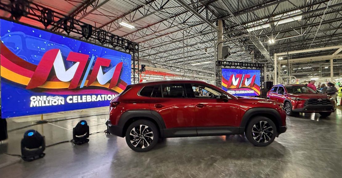 One Millionth Vehicle built my Mazda Toyota Manufacturing, Red Mazda CX-50