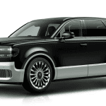 2026 Century SUV, front 3/4 view, black,