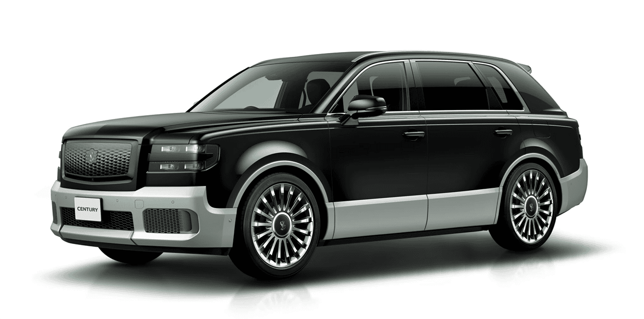 2026 Century SUV, front 3/4 view, black,