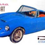 Sabra Sport, blue car, top down,