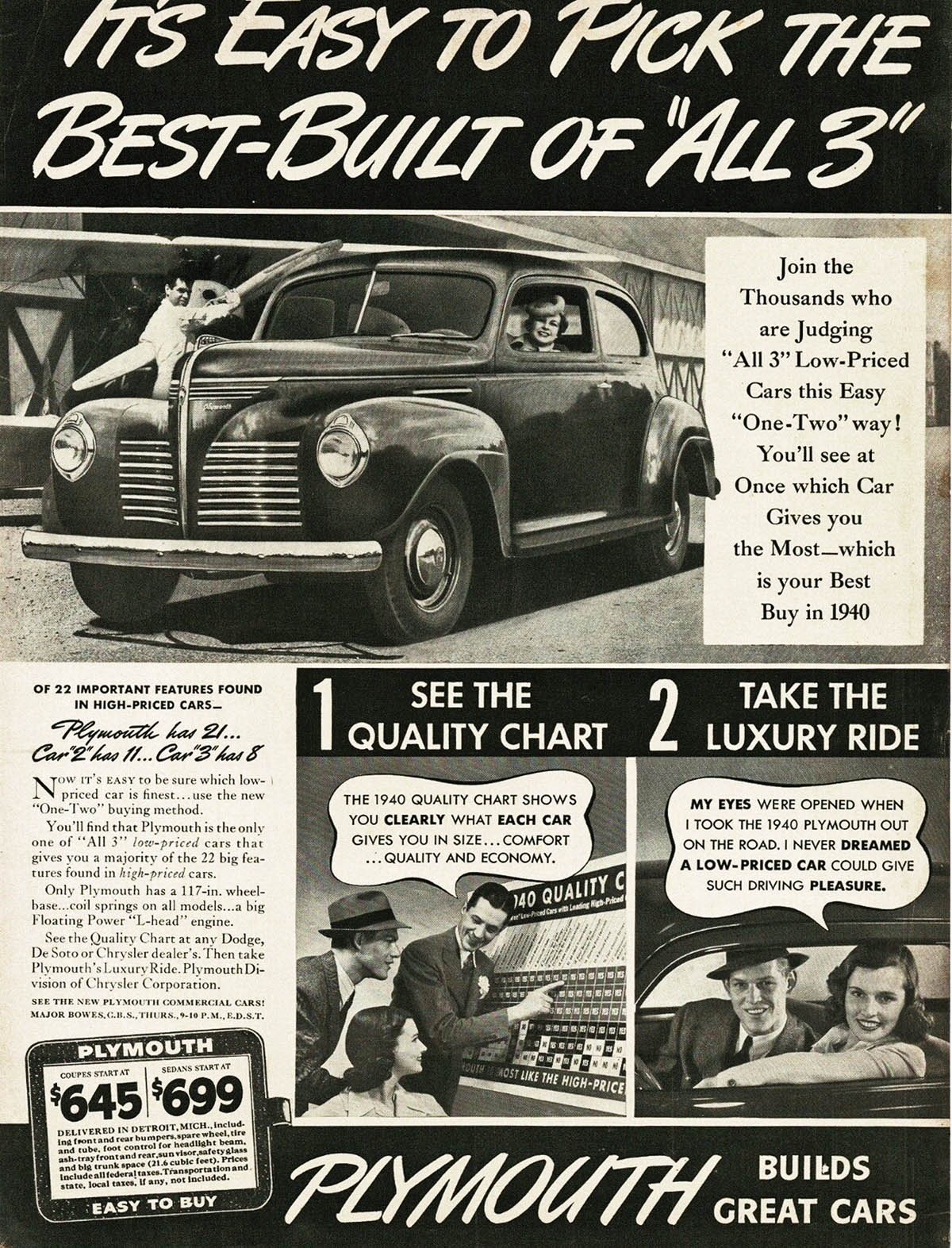 1940 Plymouth Ad