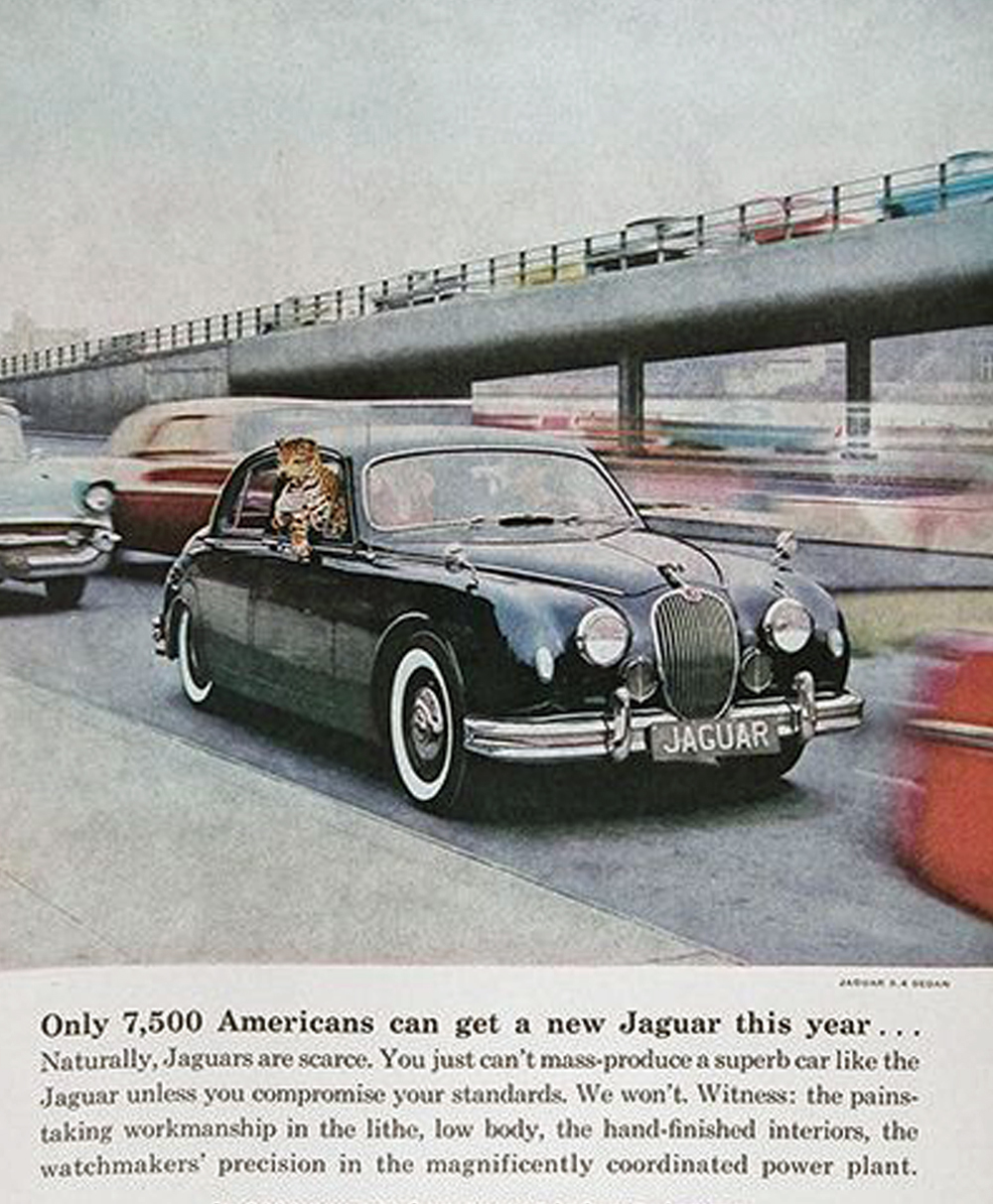 1958 Jaguar print ad 
