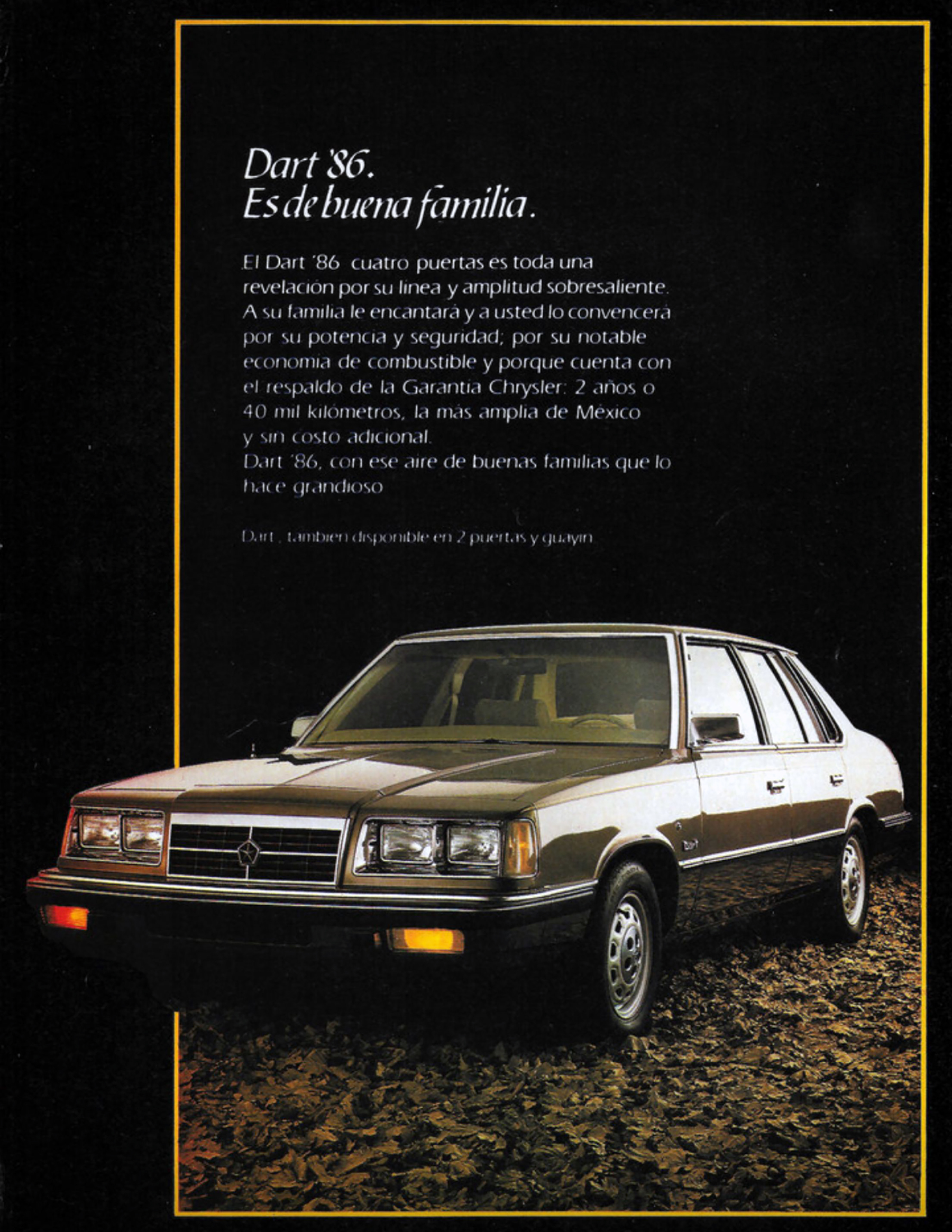 1986 Dodge Dart Ad (Mexico)