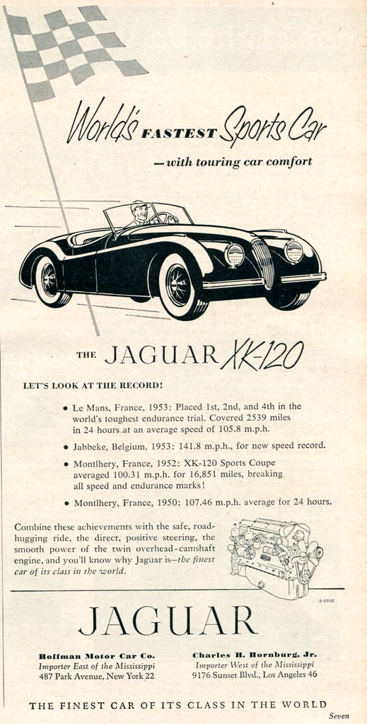 1953 Jaguar print ad 
